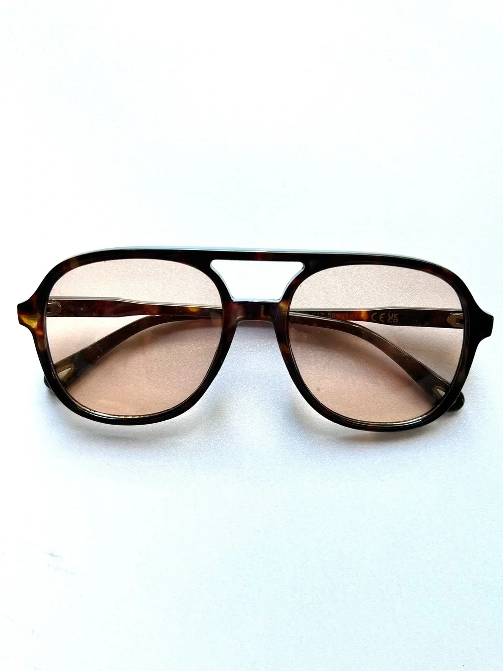 Sojos Light Brown Tortoiseshell Oversized Aviator Sunglasses